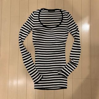 マウジー(moussy)のmoussy  ボーダー リブカットソー(カットソー(長袖/七分))