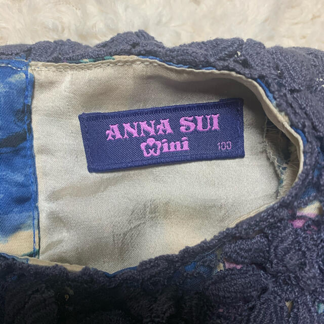 ANNA SUI mini(アナスイミニ)のアナスイmini ワンピース100 美品 キッズ/ベビー/マタニティのキッズ服女の子用(90cm~)(ワンピース)の商品写真