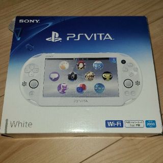 プレイステーションヴィータ(PlayStation Vita)の【動作確認済】PS vita 2000　ホワイト(プレイステーション　ヴィータ)(携帯用ゲーム機本体)