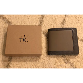ティーケー(TK)のtk タケオキクチ  折り財布　グレージュ(折り財布)