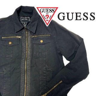 ゲス(GUESS)のGUESS ゲス トラッカージャケット ブラック M JEANS ゲスジーンズ (ブルゾン)