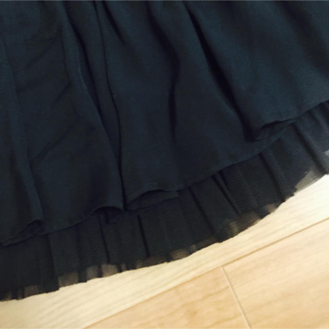 INGNI(イング)の黒シフォンスカート レディースのスカート(ミニスカート)の商品写真
