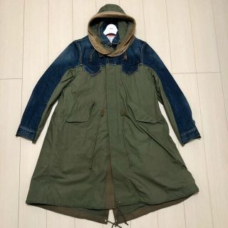 sacai 19AW デニム切り替え モッズコート