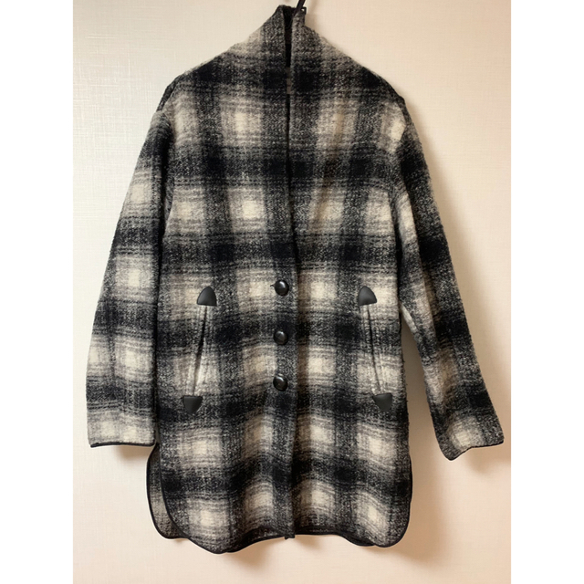 Isabel Marant(イザベルマラン)のISABEL MARANT ETOILE GABBIE チェック ウールコート レディースのジャケット/アウター(ニットコート)の商品写真