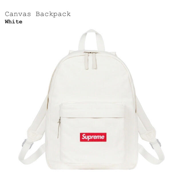 20AW Supreme Canvas Backpack Whiteバッグ