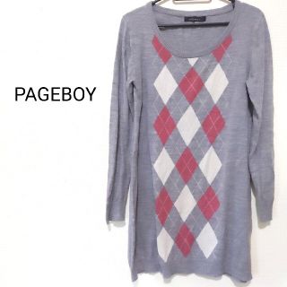 ページボーイ(PAGEBOY)のPAGEBOY　アーガイル柄 ワンピース M(ミニワンピース)