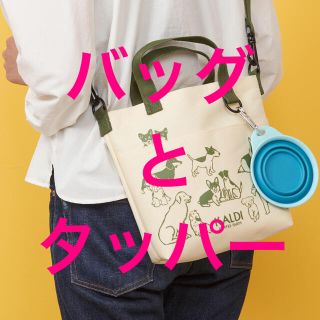 カルディ(KALDI)の【限定品 新品】いぬの日おさんぽバッグ ミニタッパー カルディ オリジナル(ショルダーバッグ)