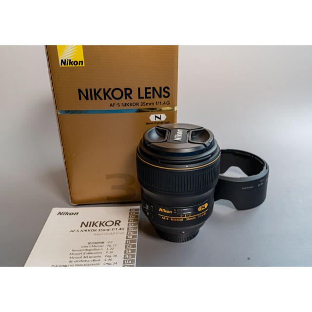 新しく着き Nikon - Nikon ニコン AF-S NIKKOR 35mm F1.4 G レンズ(単