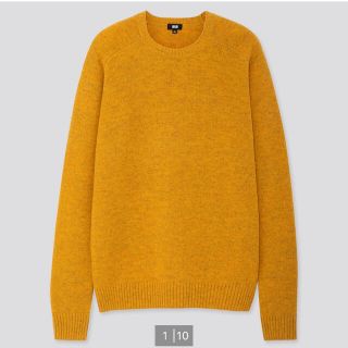 ユニクロ(UNIQLO)のラムウール　ニット　可愛い黄色　ウール　(ニット/セーター)