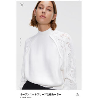 ザラ(ZARA)のZARA新品オープンニットスリーブ仕様セーター(ニット/セーター)