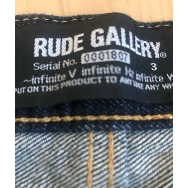 RUDE GALLERY(ルードギャラリー)の値下げ！ほぼ新品　　ルードギャラリーrudegallery  デニムパンツ メンズのパンツ(デニム/ジーンズ)の商品写真