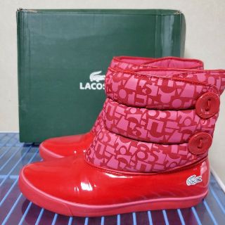 ラコステ(LACOSTE)のラコステ　レインブーツ　スノーブーツ　ショートブーツ　24㎝(ブーツ)