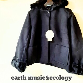 アースミュージックアンドエコロジー(earth music & ecology)のアースミュージック&エコロジー　ショートコート　ネイビー Mサイズ　9way(ダッフルコート)
