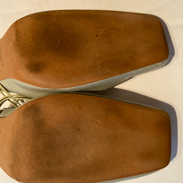 RANDA(ランダ)のRANDA ソフトリボンミュールパンプス　LL グリーン　カーキ　ランダ レディースの靴/シューズ(ミュール)の商品写真