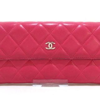 シャネル(CHANEL)のシャネル 長財布 マトラッセ A50096 ピンク(財布)