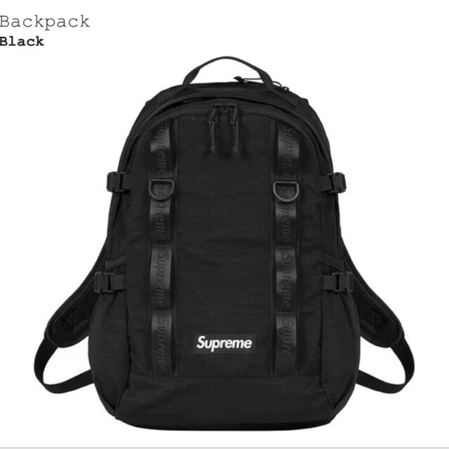 20FW Supreme Backpack Black バックパック リュック バッグパック/リュック