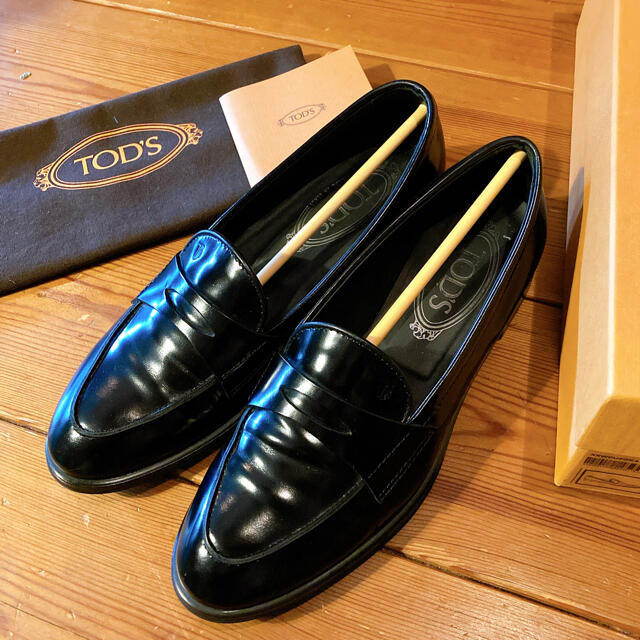 TOD'S TOD'S トッズ ローファー/革靴 23cm ローファー ローファー ブラック TOD'S 黒 36 【新販売店】！！