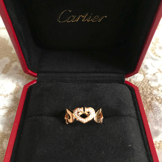 カルティエ(Cartier)のカルティエ  Cハートリング ピンクゴールド　ダイヤ（7号）(リング(指輪))