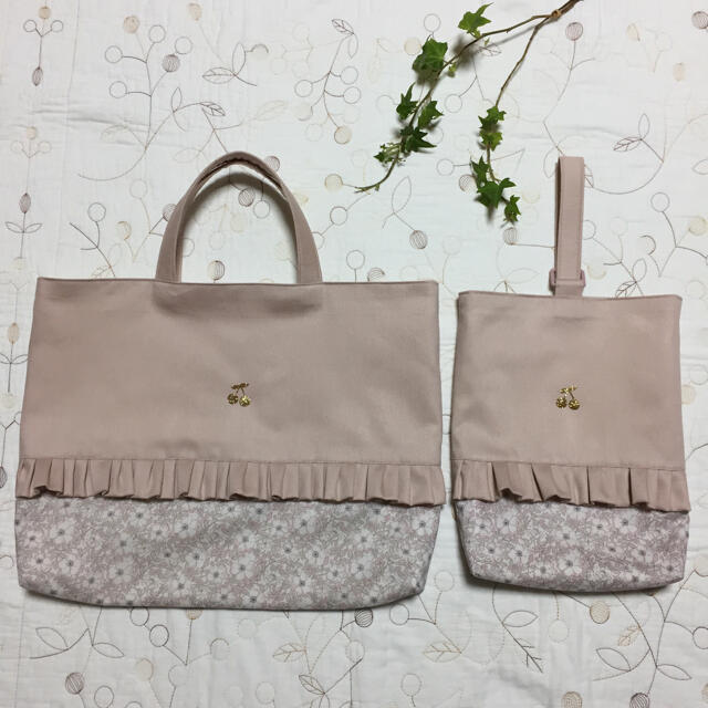 色移り有り リバティ レッスンバッグ 上履き入れ 2点セット メイモリス ...