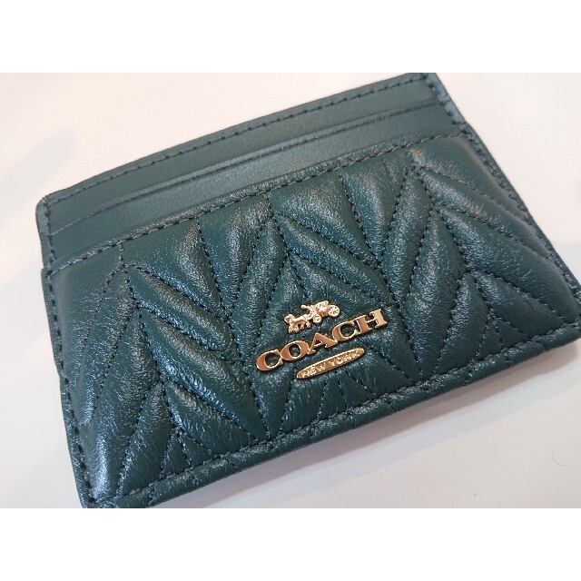 COACH(コーチ)の新品未使用 コーチ カードケース Evergreen レディースのファッション小物(名刺入れ/定期入れ)の商品写真