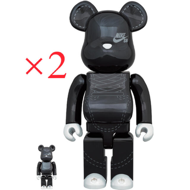 メント MEDICOM TOY - 2個セット BE@RBRICK NIKE SB 2020 100％ & 400％の コピー