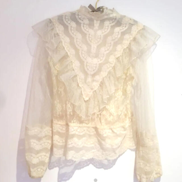 GUNNE SAX(ガニーサックス)のvintage  総レース　ブラウス　60s 70s レディースのトップス(シャツ/ブラウス(長袖/七分))の商品写真