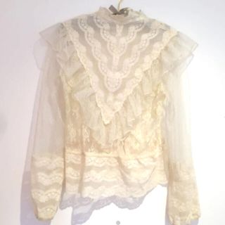 ガニーサックス(GUNNE SAX)のvintage  総レース　ブラウス　60s 70s(シャツ/ブラウス(長袖/七分))