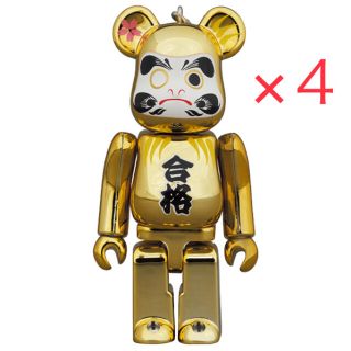 メディコムトイ(MEDICOM TOY)のBE@RBRICK 達磨 合格 金メッキ 400％ 4体セット(置物)