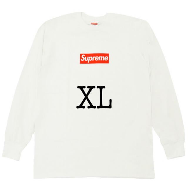supreme Box Logo L/S Tee white XL - Tシャツ/カットソー(七分/長袖)