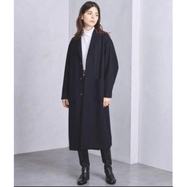 HYKE - HYKE ハイク SHOP COAT ネイビー サイズ2 ユニセックス春コートの通販 by SHOP｜ハイクならラクマ