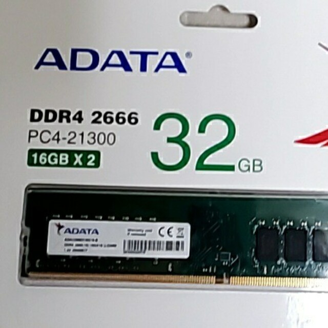 ＡＤＡＴＡ Ｔｅｃｈｎｏｌｏｇｙ Premier AD4U2666732G19-D メモリモジュール U-DIMM 288ピン 2枚組 DDR4  取り寄せ商品 32GB 2666