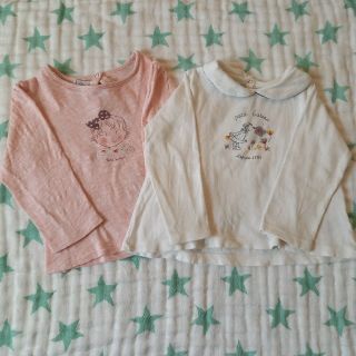 プチバトー(PETIT BATEAU)の【りんご様専用】プチバトー☆ロンティー２枚セット　18M(シャツ/カットソー)