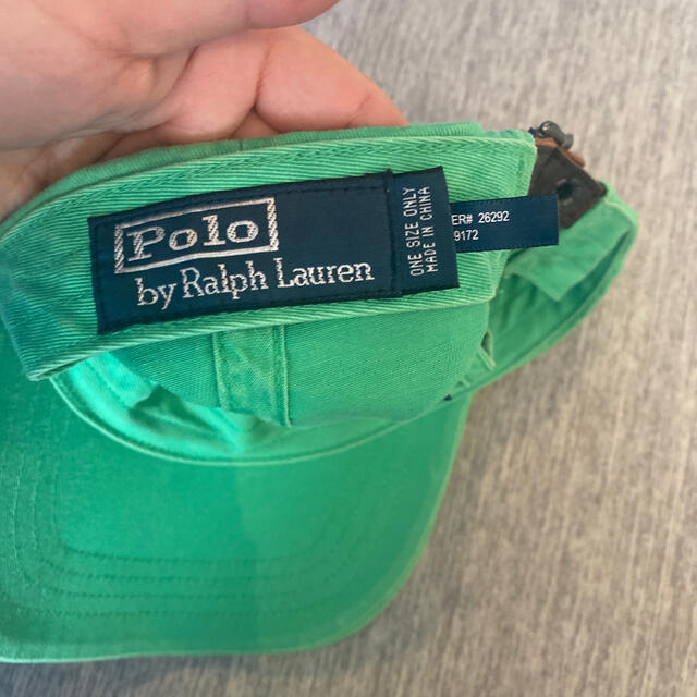 POLO RALPH LAUREN(ポロラルフローレン)の美品🖤　polo cap 緑　ポロ　ラルフローレン　帽子　キャップ レディースの帽子(キャップ)の商品写真