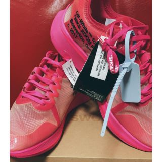 ナイキ(NIKE)のちょりさん用OFF-WHITE × NIKE ZOOM FLY PINK 28 (スニーカー)