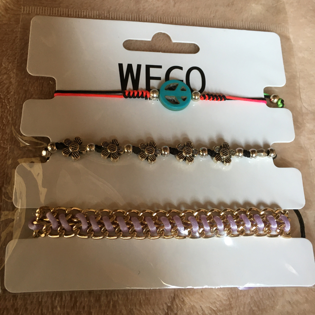 WEGO(ウィゴー)のWEGOミサンガ 3個セット レディースのアクセサリー(ブレスレット/バングル)の商品写真