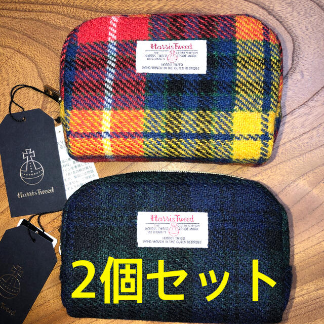 Harris Tweed(ハリスツイード)の新品 ハリスツィード  ポーチ 2個セット2 レディースのファッション小物(ポーチ)の商品写真