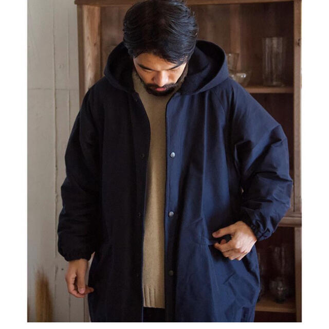 comoli コットンシルクフーデッドコート サイズ3