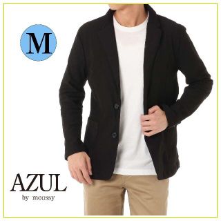 アズールバイマウジー(AZUL by moussy)のアズールバイマウジー　鹿の子ジャージテイラードジャケット/Mサイズ　黒(テーラードジャケット)