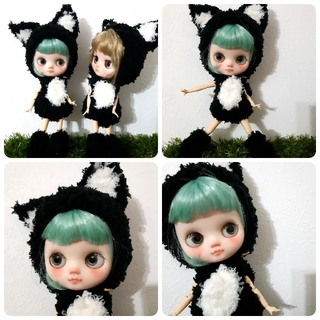 otodoll・水色ボブの黒猫ちゃん・ミディアイシードール・カスタム