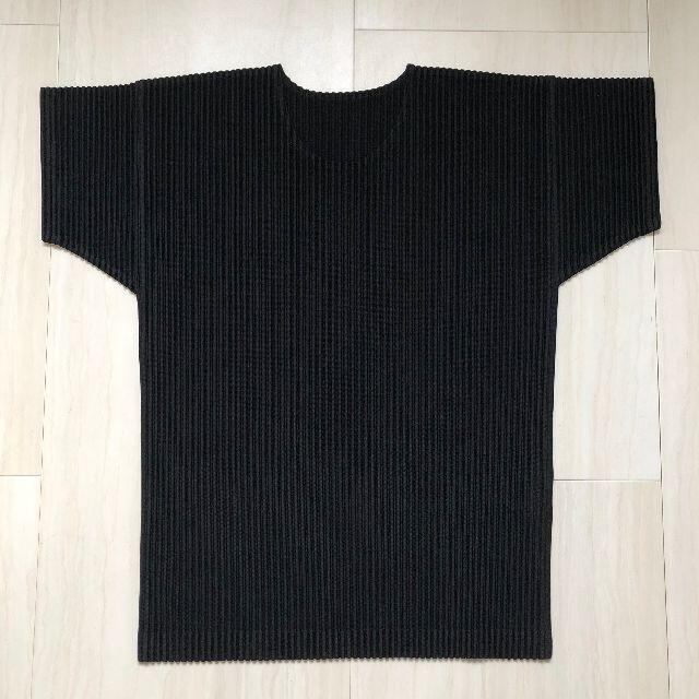 イッセイミヤケ オムプリッセ BASIC-Tシャツ 黒 - Tシャツ/カットソー ...