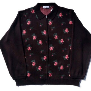 TTT MSW 20AW flower knit polo (Black)(ニット/セーター)