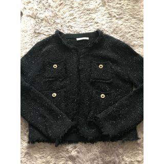 ザラ(ZARA)のZARA ツイード ジャケット(ノーカラージャケット)