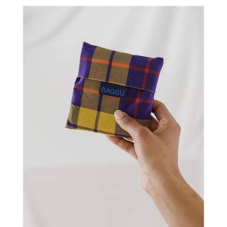 BAGGU (バグー) 新品未使用　イエロータータン　Yellow Tartan(エコバッグ)