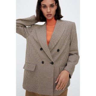 ザラ(ZARA)のZARA　ダブルブレスト仕様ブレザー　L(テーラードジャケット)