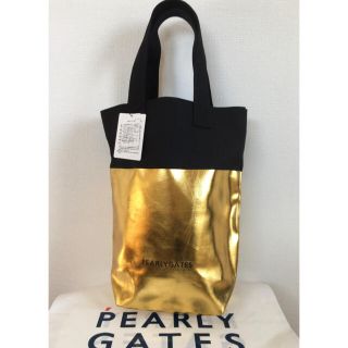 パーリーゲイツ(PEARLY GATES)の新品 PEARLY GATES GOLD箔プリント ミニバッグ シューズケース(バッグ)