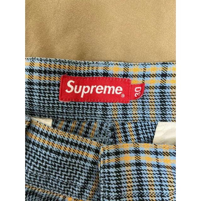 Supreme 19ss Work Pant blue plaid 30 2