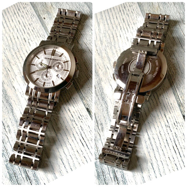 BURBERRY(バーバリー)の【美品】BURBERRY バーバリー BU1372 腕時計 クロノグラフ 銀 メンズの時計(腕時計(アナログ))の商品写真