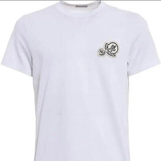 MONCLER モンクレール ワッペン 半袖Tシャツ ホワイト Tシャツ/カットソー(半袖/袖なし) 新宿