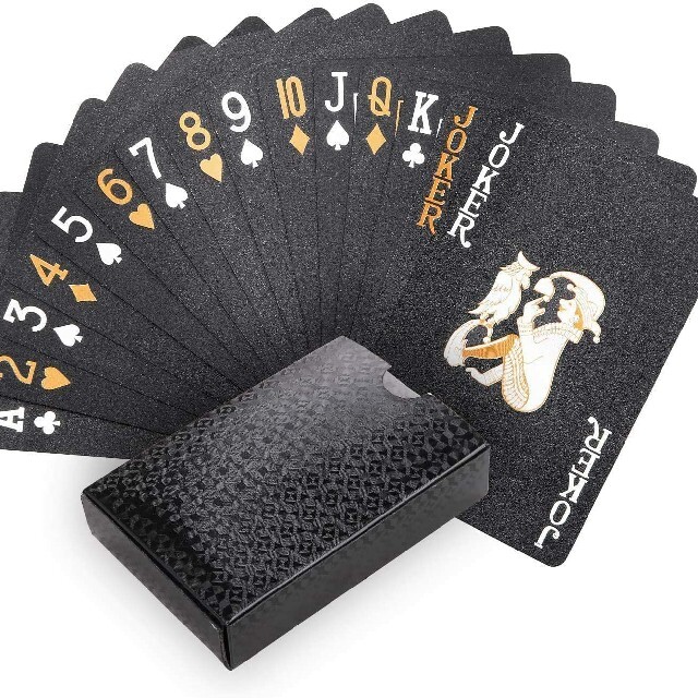[開封微使用]トランプ プラスチック54枚 ブラック カード エンタメ/ホビーのテーブルゲーム/ホビー(トランプ/UNO)の商品写真