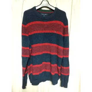 トミーヒルフィガー(TOMMY HILFIGER)のTOMMY HILFIGER ボーダーニット Mサイズ トミーヒルフィガー 古着(ニット/セーター)